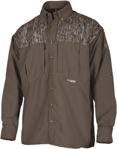 Drake Two-Tone L/S Vented Wingshooter's Shirt