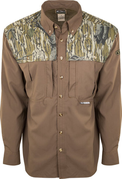 Drake EST Two-Tone Camo Flyweight Wingshooter's L/S Shirt