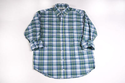 Southern Point Summer Lime Plaid Shirt